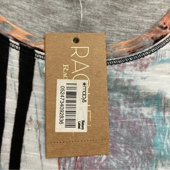 Rachel Roy Abstract Print Maxi Dress - Black and Multicolor Lined Size Medium - Picture 10 of 16